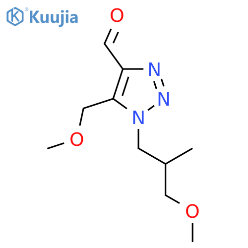 1-(3-methoxy-2-methylpropyl)-5-(methoxymethyl)-1H-1,2,3-triazole-4-carbaldehyde structure