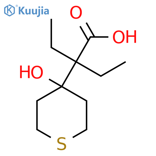2-Ethyl-2-(4-hydroxythian-4-yl)butanoic acid structure