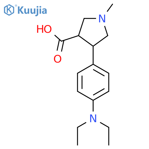 4-4-(diethylamino)phenyl-1-methylpyrrolidine-3-carboxylic acid structure