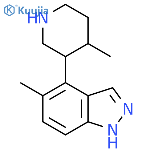 5-methyl-4-(4-methylpiperidin-3-yl)-1H-indazole structure