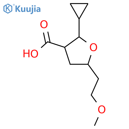 2-cyclopropyl-5-(2-methoxyethyl)oxolane-3-carboxylic acid structure
