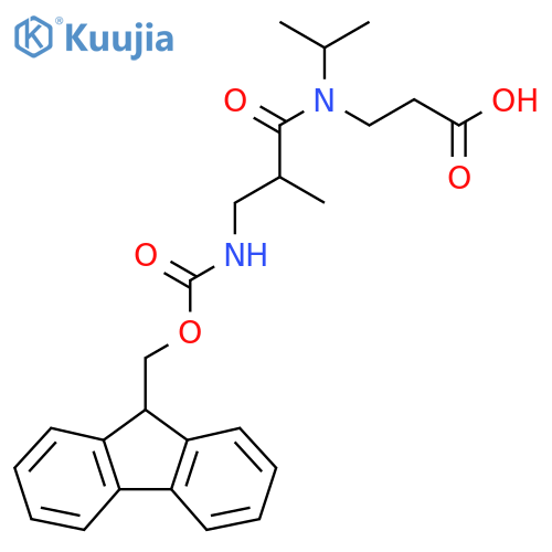 3-3-({(9H-fluoren-9-yl)methoxycarbonyl}amino)-2-methyl-N-(propan-2-yl)propanamidopropanoic acid structure