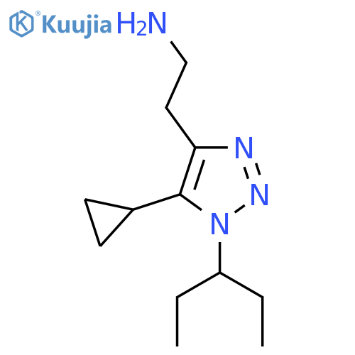 2-5-cyclopropyl-1-(pentan-3-yl)-1H-1,2,3-triazol-4-ylethan-1-amine structure