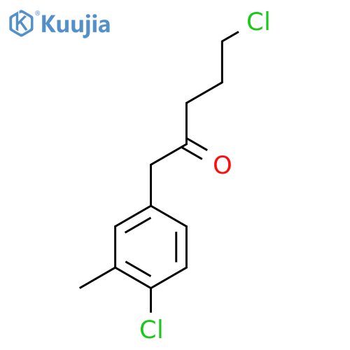 5-chloro-1-(4-chloro-3-methylphenyl)pentan-2-one structure