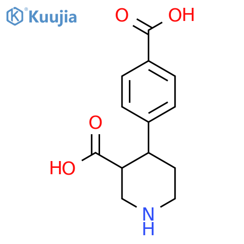 4-(4-Carboxyphenyl)piperidine-3-carboxylic acid structure