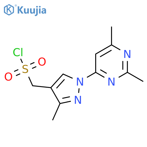 1-(2,6-dimethylpyrimidin-4-yl)-3-methyl-1H-pyrazol-4-ylmethanesulfonyl chloride structure