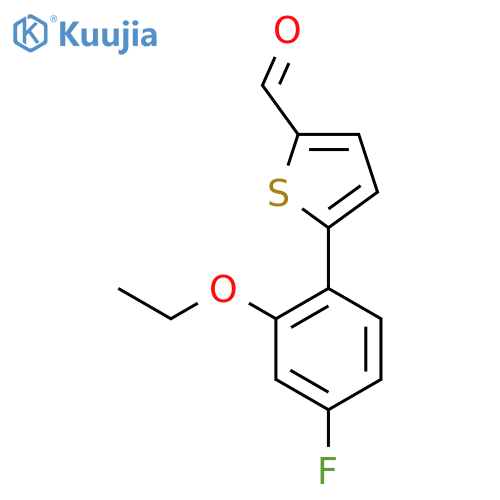 5-(2-Ethoxy-4-fluorophenyl)thiophene-2-carbaldehyde structure