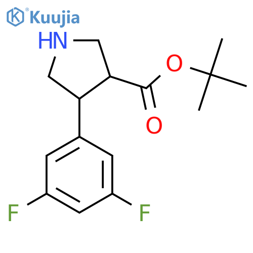 Tert-butyl 4-(3,5-difluorophenyl)pyrrolidine-3-carboxylate structure