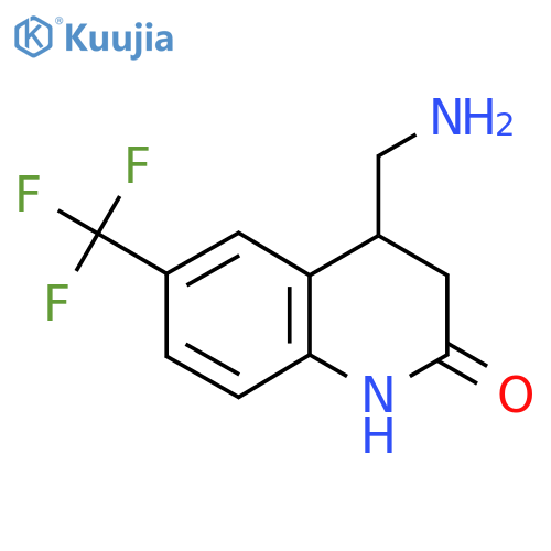 4-(aminomethyl)-6-(trifluoromethyl)-1,2,3,4-tetrahydroquinolin-2-one structure