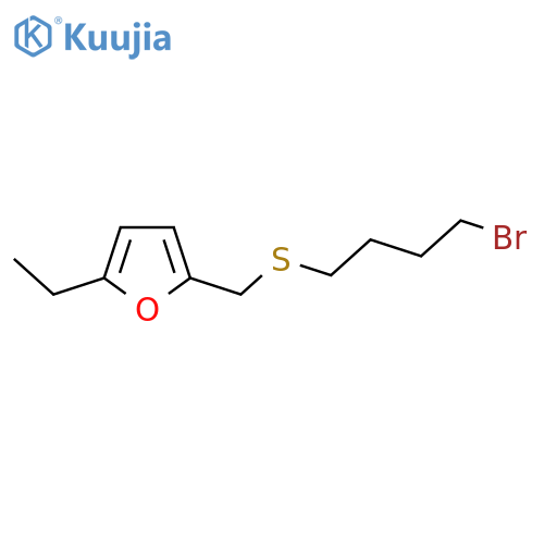 2-{(4-bromobutyl)sulfanylmethyl}-5-ethylfuran structure