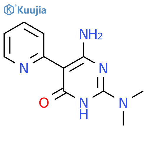6-amino-2-(dimethylamino)-5-(pyridin-2-yl)-3,4-dihydropyrimidin-4-one structure