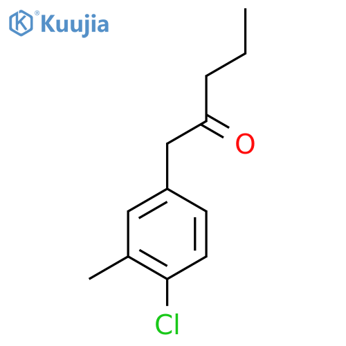 1-(4-chloro-3-methylphenyl)pentan-2-one structure