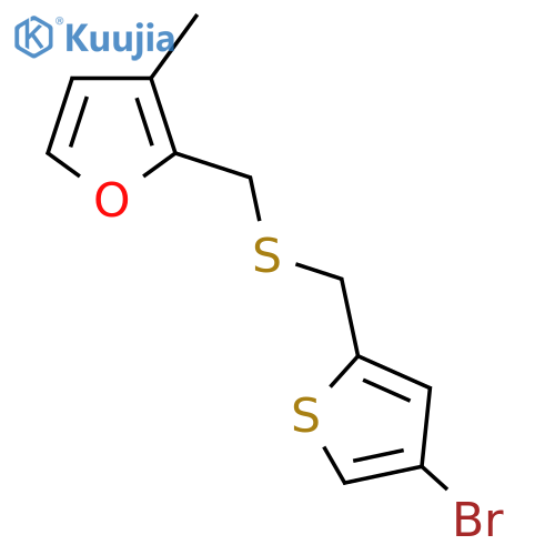 2-({(4-bromothiophen-2-yl)methylsulfanyl}methyl)-3-methylfuran structure