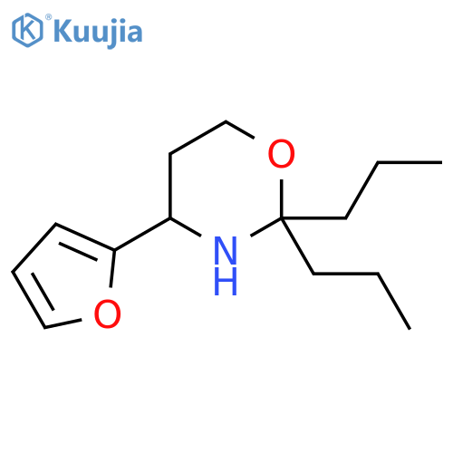 4-(furan-2-yl)-2,2-dipropyl-1,3-oxazinane structure