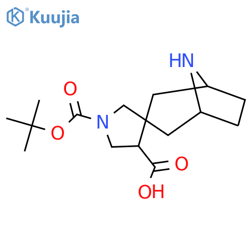 1'-(tert-butoxy)carbonyl-8-azaspirobicyclo3.2.1octane-3,3'-pyrrolidine-4'-carboxylic acid structure