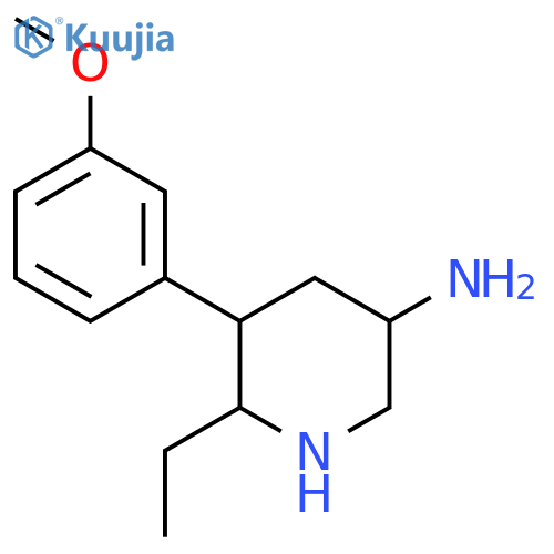 6-ethyl-5-(3-methoxyphenyl)piperidin-3-amine structure