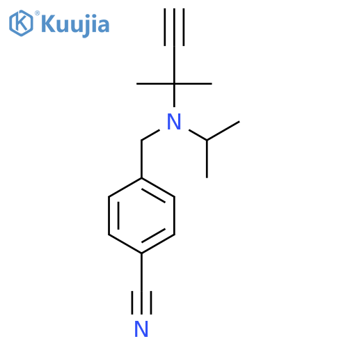 4-{(2-methylbut-3-yn-2-yl)(propan-2-yl)aminomethyl}benzonitrile structure