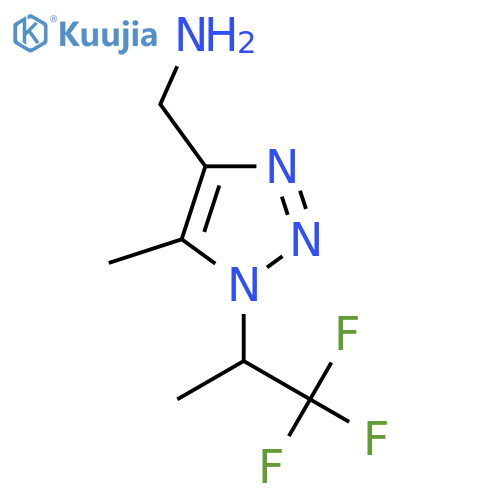5-methyl-1-(1,1,1-trifluoropropan-2-yl)-1H-1,2,3-triazol-4-ylmethanamine structure