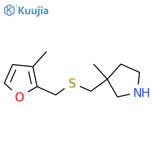 3-methyl-3-({(3-methylfuran-2-yl)methylsulfanyl}methyl)pyrrolidine structure