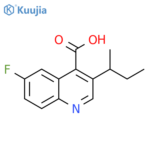 3-(butan-2-yl)-6-fluoroquinoline-4-carboxylic acid structure