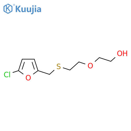 2-(2-{(5-chlorofuran-2-yl)methylsulfanyl}ethoxy)ethan-1-ol structure