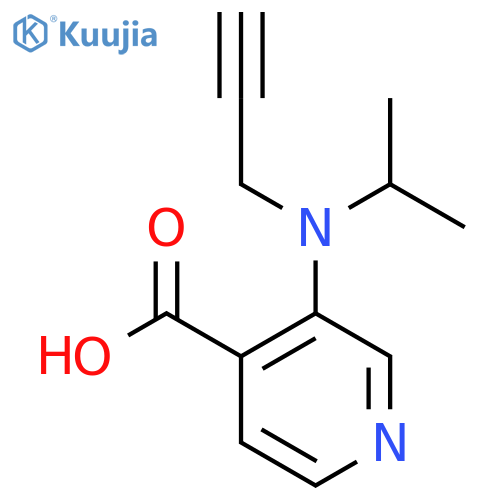 3-(prop-2-yn-1-yl)(propan-2-yl)aminopyridine-4-carboxylic acid structure
