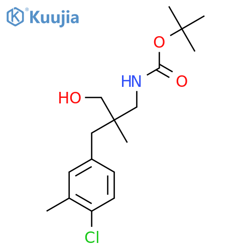 tert-butyl N-{2-(4-chloro-3-methylphenyl)methyl-3-hydroxy-2-methylpropyl}carbamate structure