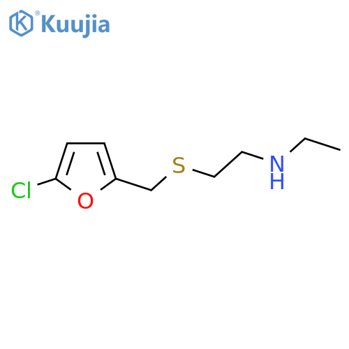 (2-{(5-chlorofuran-2-yl)methylsulfanyl}ethyl)(ethyl)amine structure