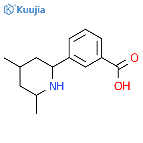 3-(4,6-dimethylpiperidin-2-yl)benzoic acid structure