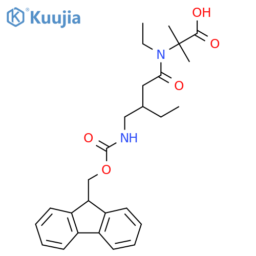 2-{N-ethyl-3-({(9H-fluoren-9-yl)methoxycarbonyl}amino)methylpentanamido}-2-methylpropanoic acid structure