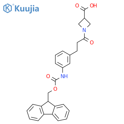 1-{3-3-({(9H-fluoren-9-yl)methoxycarbonyl}amino)phenylpropanoyl}azetidine-3-carboxylic acid structure
