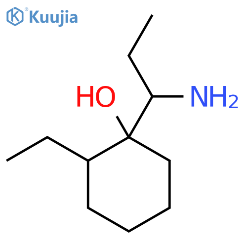 1-(1-aminopropyl)-2-ethylcyclohexan-1-ol structure