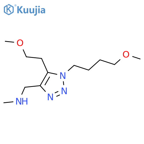 {1-(4-methoxybutyl)-5-(2-methoxyethyl)-1H-1,2,3-triazol-4-ylmethyl}(methyl)amine structure