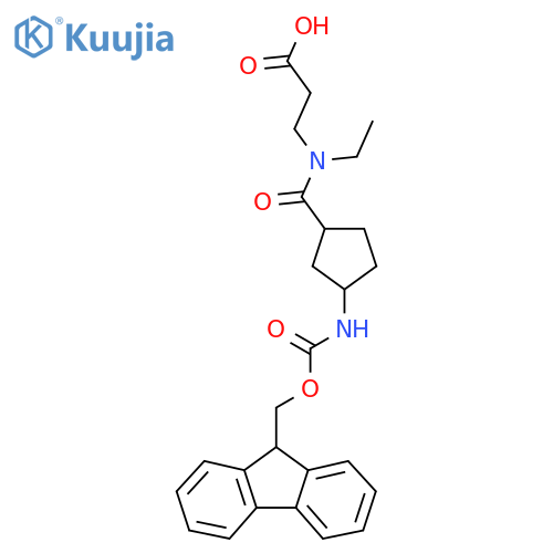 3-{N-ethyl-1-[3-({[(9H-fluoren-9-yl)methoxy]carbonyl}amino)cyclopentyl]formamido}propanoic acid structure