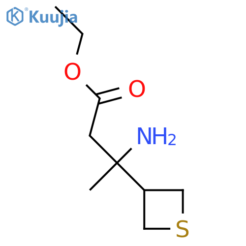 ethyl 3-amino-3-(thietan-3-yl)butanoate structure