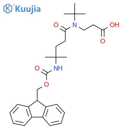 3-N-tert-butyl-4-({(9H-fluoren-9-yl)methoxycarbonyl}amino)-4-methylpentanamidopropanoic acid structure