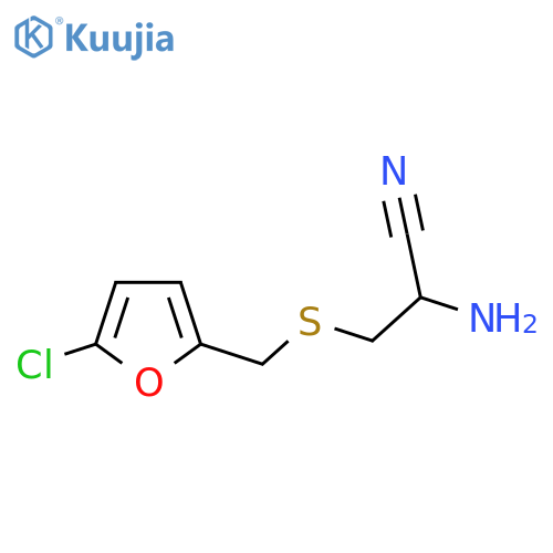 2-amino-3-{(5-chlorofuran-2-yl)methylsulfanyl}propanenitrile structure