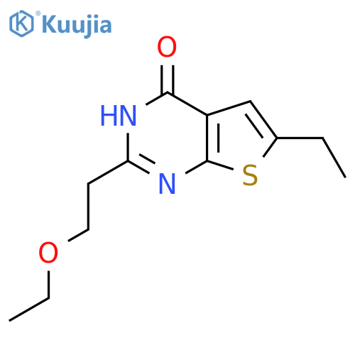 2-(2-ethoxyethyl)-6-ethyl-3H,4H-thieno2,3-dpyrimidin-4-one structure
