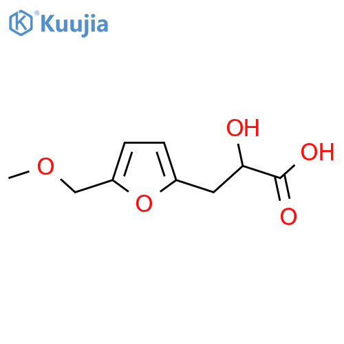 2-hydroxy-3-5-(methoxymethyl)furan-2-ylpropanoic acid structure