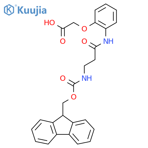 2-{2-3-({(9H-fluoren-9-yl)methoxycarbonyl}amino)propanamidophenoxy}acetic acid structure