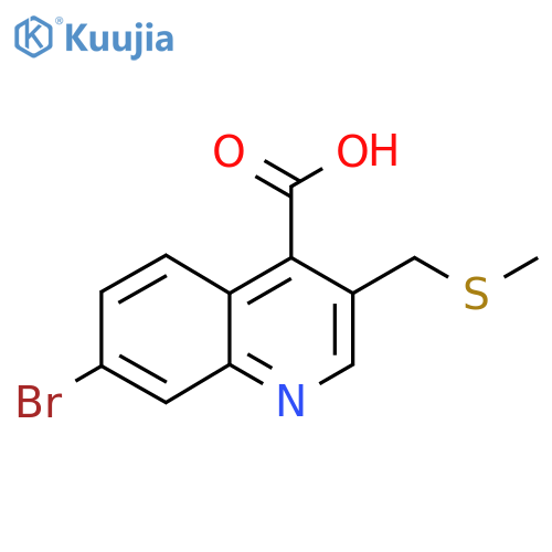 7-bromo-3-(methylsulfanyl)methylquinoline-4-carboxylic acid structure