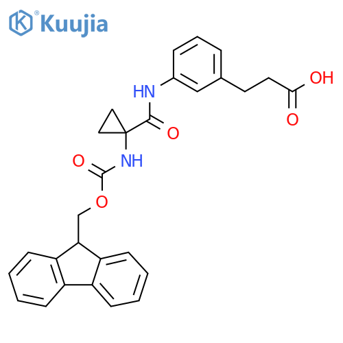3-{3-1-({(9H-fluoren-9-yl)methoxycarbonyl}amino)cyclopropaneamidophenyl}propanoic acid structure