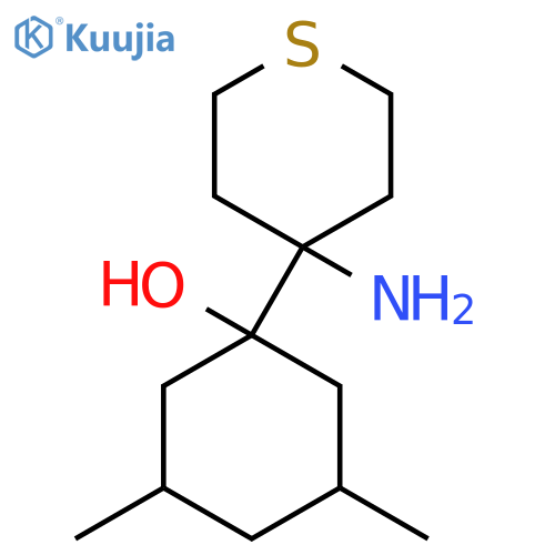 1-(4-aminothian-4-yl)-3,5-dimethylcyclohexan-1-ol structure