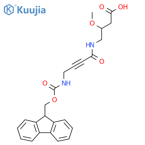4-4-({(9H-fluoren-9-yl)methoxycarbonyl}amino)but-2-ynamido-3-methoxybutanoic acid structure