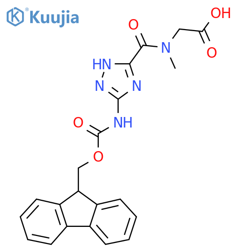 2-{1-5-({(9H-fluoren-9-yl)methoxycarbonyl}amino)-1H-1,2,4-triazol-3-yl-N-methylformamido}acetic acid structure