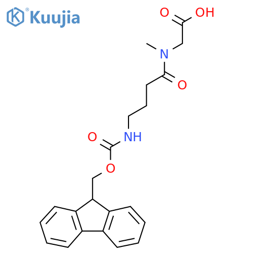 2-[4-({[(9H-fluoren-9-yl)methoxy]carbonyl}amino)-N-methylbutanamido]acetic acid structure