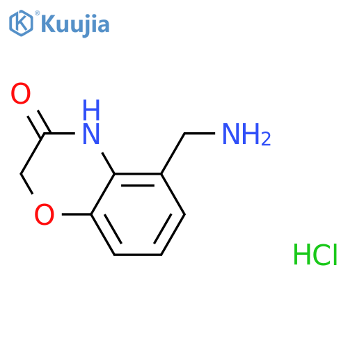 5-(aminomethyl)-3,4-dihydro-2h-1,4-benzoxazin-3-one hydrochloride structure