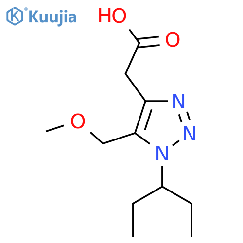2-5-(methoxymethyl)-1-(pentan-3-yl)-1H-1,2,3-triazol-4-ylacetic acid structure