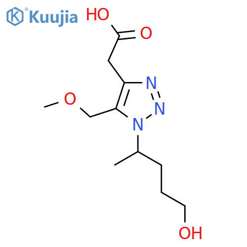 2-1-(5-hydroxypentan-2-yl)-5-(methoxymethyl)-1H-1,2,3-triazol-4-ylacetic acid structure