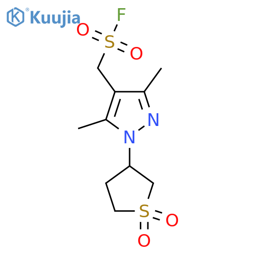 1-(1,1-dioxo-1lambda6-thiolan-3-yl)-3,5-dimethyl-1H-pyrazol-4-ylmethanesulfonyl fluoride structure
